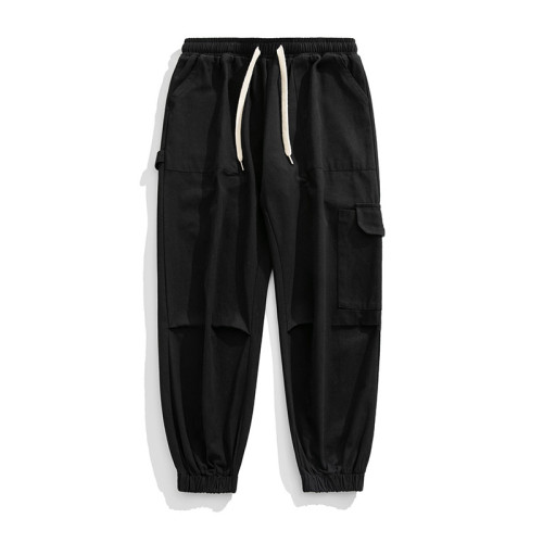 Custom Men Casual Trendy Pants | High Street Loose Slacks | Attached Bag Cargo Pant