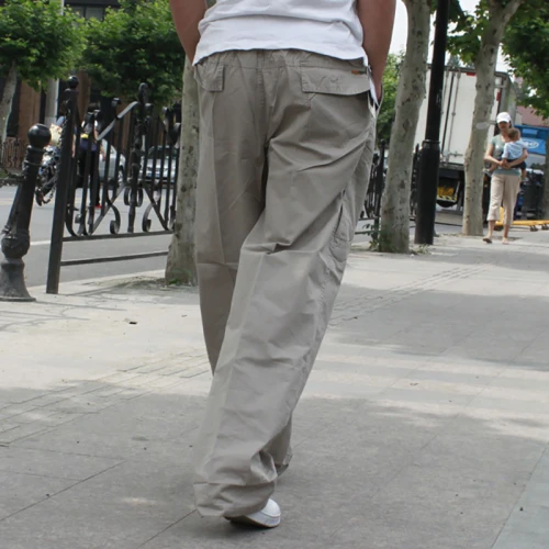 Wholesale Mens Cargo Pants Streetwear| Causal Wid Leg Pants For Men| Men's Oversized Zipper Fly Cargo pants