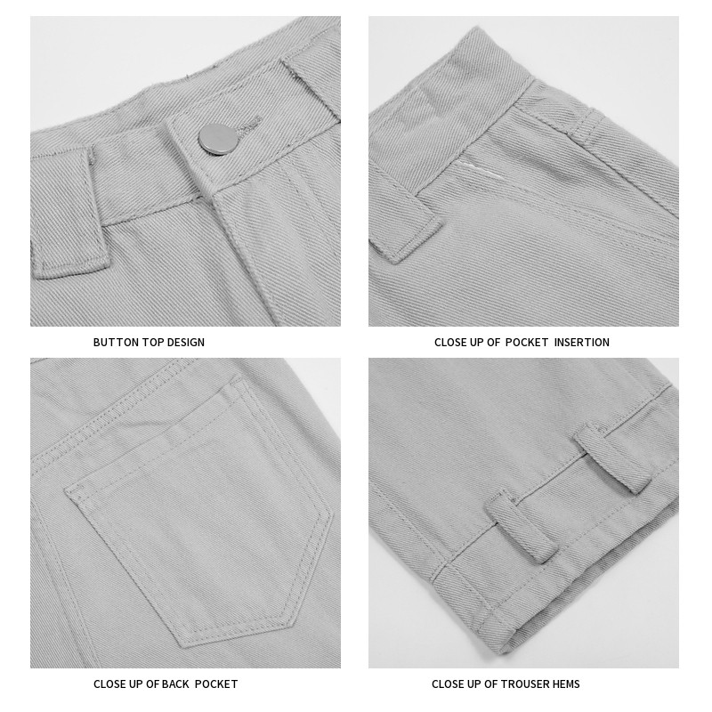 Wholesale Men's Retro Cargo Pants| Custom Multi-pocket Denim Cargo ...