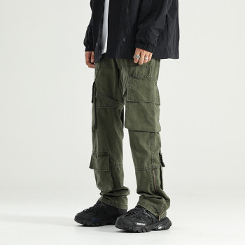 Custom Men's High Street Cargo Pants| Custom Casual Sport Cargo Pants| Wholesale Autumn Fashion Cargo Pants