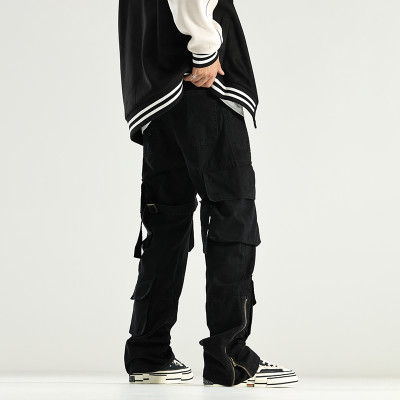 Custom Men's High Street Cargo Pants| Custom Casual Sport Cargo Pants| Wholesale Autumn Fashion Cargo Pants