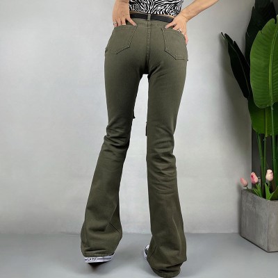Custom Women's High Street Cargo Pants| Custom Multi-pockets Cargo Pants| Wholesale Fashion Casual Cargo Pants
