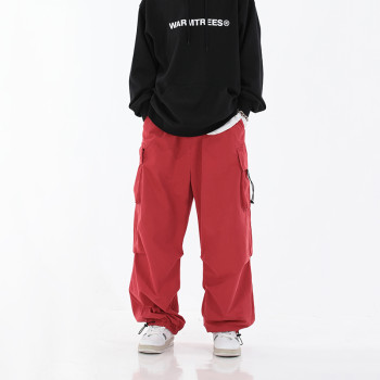 Custom Men's Original Straight Tube Pants | Multi Pocket Adjustable Drawstring Trousers | Custom Casual Loose Cargo Pants