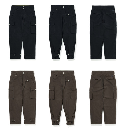 Custom Men's Retro Pocket Pants | Casual Straight Leg Loose Trousers | Spring Autumn Cargo Pant