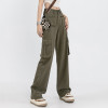 Custom Women's American Retro Cargo Pants|Custom Women's High Street Cargo Pants|Wholesale Wide Leg Cargo Pants