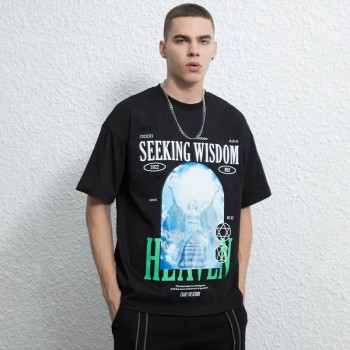 Custom Men's Loose Casual Top | Trendy Pattern T Shirt | High Street Hip Hop T Shirt