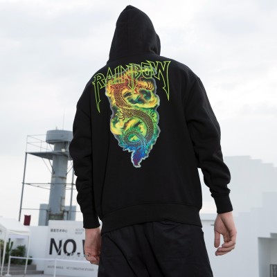 Mens High Street Hoodie Manufacturer | Custom Mens 100% Cotton Oversized | Chinese Dragan Print Hoodie