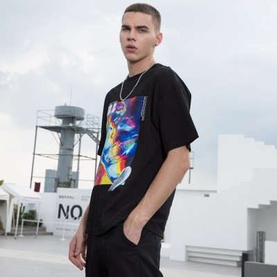 Custom Men's Round Neck Cool Pattern Top | Regular Casual Loose T Shirt | High Street Hip Hop T Shirt