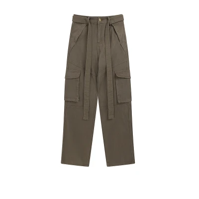 Custom Street Retro Women's Cargo Pants| Custom Multi Pockets Cargo Pants| Wholesale Hip-pop Cargo Pants