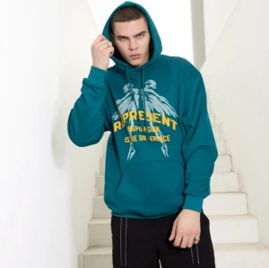 Custom Mens Street Hoodie| 2022 New Direct Injection And Flocking Print| 100% Cotton Men's Oversized Hoodie Manufacturer