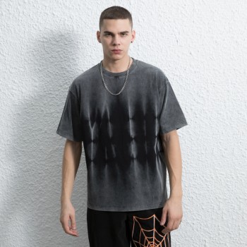 Custom Men's Acid Wash T-shirts| Custom Hip-pop Casual  Sport T-shirts| Wholesale Loose Tie Dye T-shirts