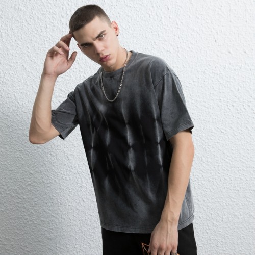 T-shirts de lavage à l’acide personnalisés pour hommes| T-shirts de sport décontractés hip-pop personnalisés| Vente en gros T-shirts Loose Tie Dye