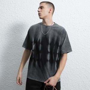 Custom Men's Acid Wash T-shirts| Custom Hip-pop Casual  Sport T-shirts| Wholesale Loose Tie Dye T-shirts