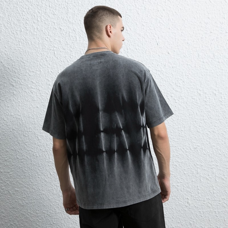 T-shirts personnalisés pour hommes à lavage à l'acide