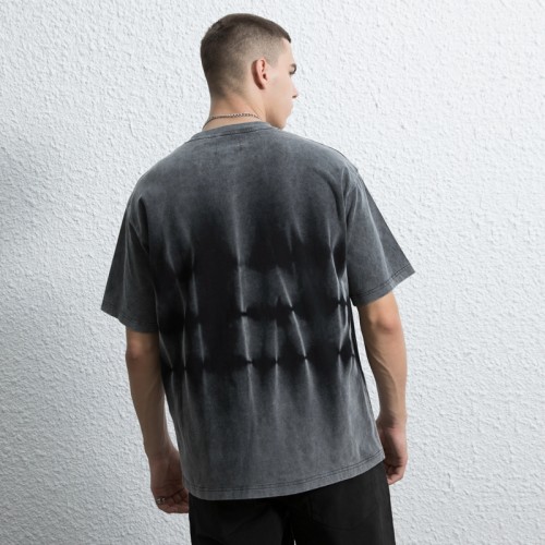 Camisetas personalizadas con lavado ácido para hombre| Camisetas deportivas informales Hip-pop personalizadas| Camisetas Sueltas Tie Dye al por mayor
