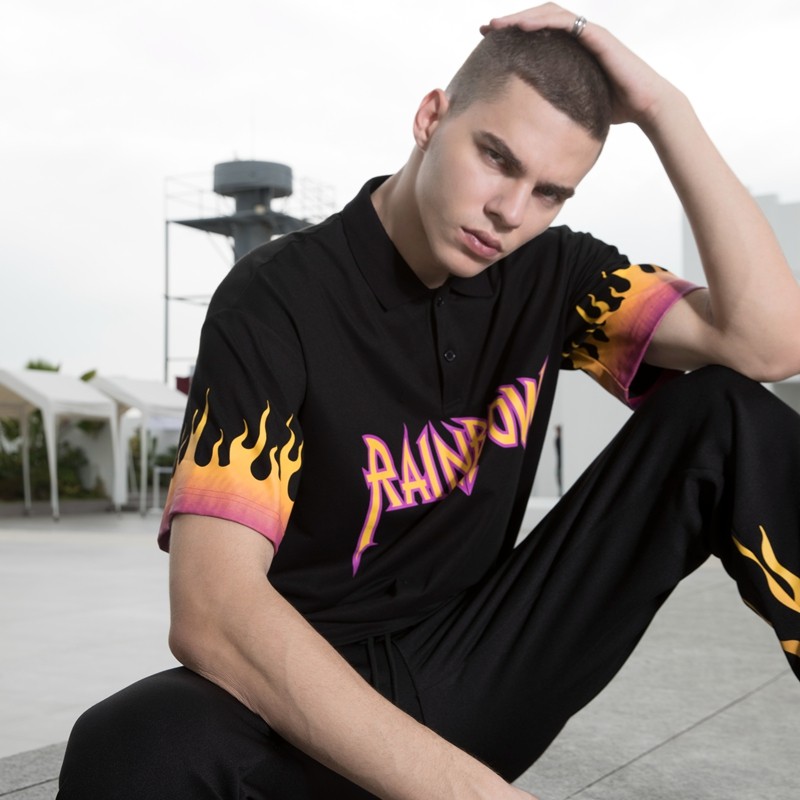 Custom Men's Hip-pop Short Sleeve POLO Shirts