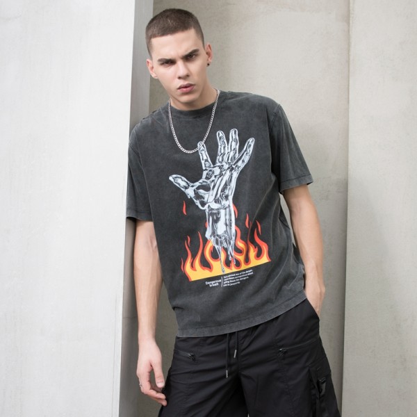 Custom Men's Presonality Pattern Top | Street Dance Trendy Casual T Shirt | Custom Men's Hip Hop T Shirt