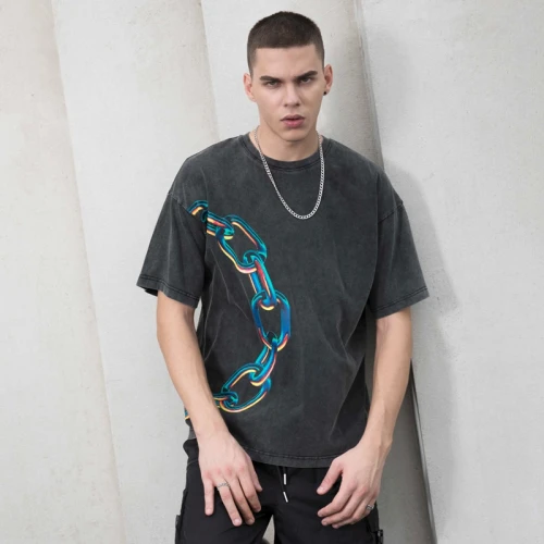 Custom Men's Spring Summer Casual Top | Custom Men's Skateboard T Shirt | Street Dance Hip Hop T Shirt