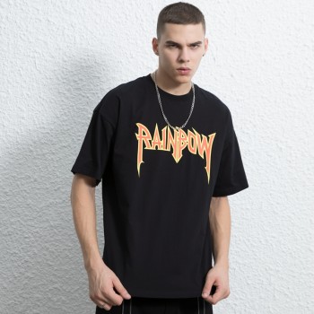 Custom Men's High Street Short Sleeve T Shirts| Custom 100% Cotton T Shirts|Wholesale Printing T Shirts