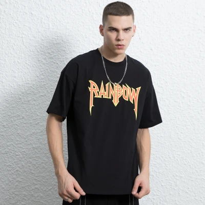 Custom Men's High Street Short Sleeve T Shirts| Custom 100% Cotton T Shirts|Wholesale Printing T Shirts