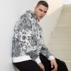 Custom Men's Splicing Paisley Hoodie| Mens Oversized Street Winter Hoodie| New Contrast Design Hoodie For Men