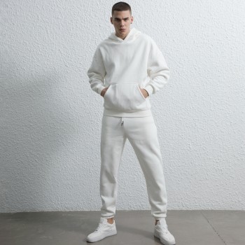 Wholesale Men's Hoodie Tracksuit| 100% Cotton Mens Blank Sports Suit In Stock| Fast Delivery Tracksuit For Men