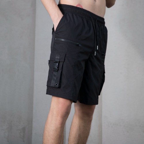 Custom Men's Sports Shorts| Elastic Waist And Drawstring Shorts For Men| Zip Pockets And Insert buckle Design Cargo Shorts