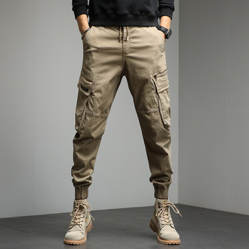 Custom Men's Casual Sport Cargo Pants| Custom Hip-pop Cargo Pants| Wholesale Big Pockets Cargo Pants