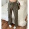 Custom Women's American Retro Cargo Pants| Custom Casual Cargo Pants| Multi Pockets Covers Hip-pop Cargo Pants