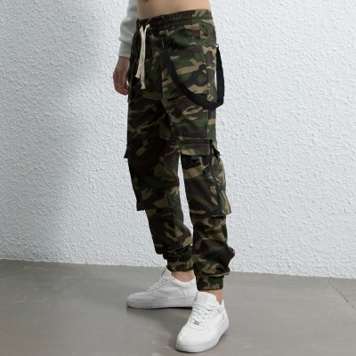 Stock Mens Fashion Trousers|Camo Strip Design Pants| Costume Foot Pants For Men| High Street Style Camo Pants