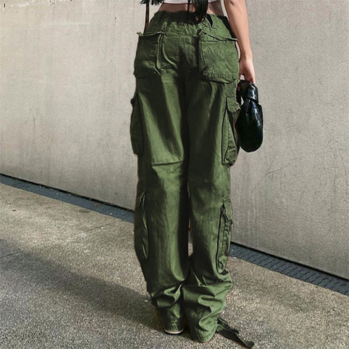 Custom Women's High Street Causal Pant | Low Waist Loose Trousers | Multi-Pocket Trendy Cargo Pant