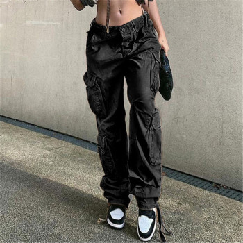 Custom Women's High Street Causal Pant | Low Waist Loose Trousers | Multi-Pocket Trendy Cargo Pant