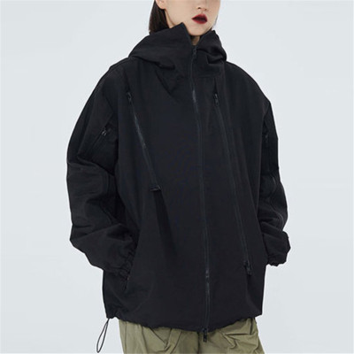 Custom Waterproof Multi Zipper Winderbreaker| Custom American Style Street  Winderbreaker| Wholesale Women's Winderbreaker