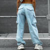 Custom Women's Solid Multi-Pocket Pant | High Street Hip Hop Trousers | Street Dance Fashion Cargo Pant
