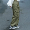 Custom Women's Solid Loose Casual Pant | Multi-Pocket Drawstring Trousers | Hip Hop Fashion Cargo Pant