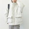 Custom Women's Winter Puff Jacket| Stand collar Oversize Coat For Women| Two Big Flap Pockets Puff Jackets