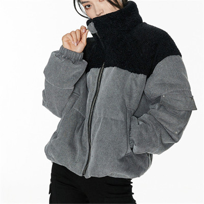 Women's High Street Coat Manufacturer| 100% Lamb Wool Coat For Lady| Stand Collar Warm and windproof Women's Coat