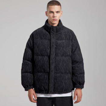 Custom Men's Corduroy Cotton Coat| Custom Letter Embroidery Cotton Coat| Wholesale American Street Cotton Coat