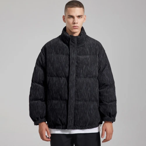 Custom Men's Corduroy Cotton Coat| Custom Letter Embroidery Cotton Coat| Wholesale American Street Cotton Coat