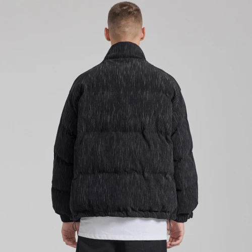 Custom Men's Corduroy Cotton Coat| Custom Letter Embroidery Cotton Coat| Wholesale American Street Cotton Coat