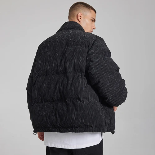 Custom Men's Corduroy Cotton Coat| Custom Letter Embroidery Cotton Coat| Wholesale American Street Cotton Coat
