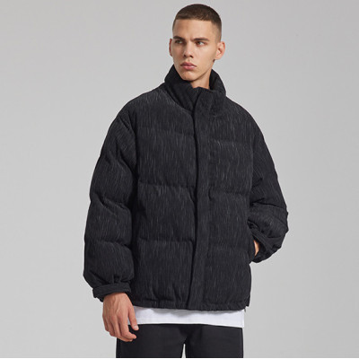 Custom Men's Corduroy Cotton Coat| Custom Letter Embroidery Cotton Coat| Wholesale American Street Cotton Coat