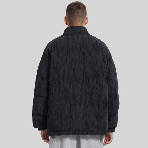 Custom Men's Casual Embroidered  Cotton Coat| Custom Winter Thickening  Warm Cotton Coat| Wholesale Loose Cotton Coat