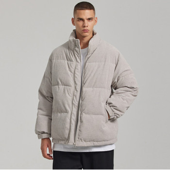 Custom Men's Waffle Cotton Coat| Cutom Thickened Warm Cotton Coat| Wholesale Loose Casual Cotton Coat