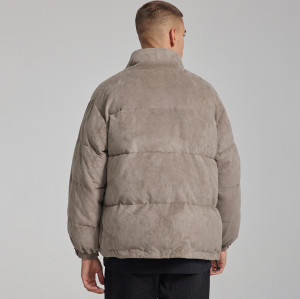 Custom Men's Winter Warm Cotton Coat| Custom High Street Suede Cotton Coat| Wholesale Loose Cotton Coat