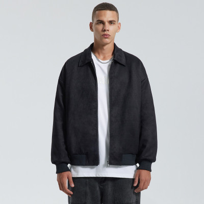 Custom Men's Suede Loose Cotton Coat| Custom American Retro Cotton Coat| Wholesale High Street Cotton Coat