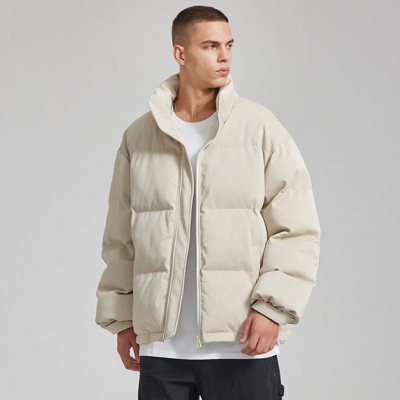 Custom Men's American Street Cotton Coat| Custom Loose Thickening Warm Cotton Coat| Wholesale Embossed Cotton Coat