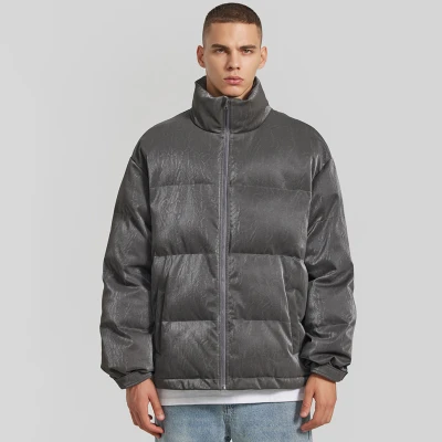 Custom Men's American Street Cotton Coat| Custom Loose Thickening Warm Cotton Coat| Wholesale Embossed Cotton Coat