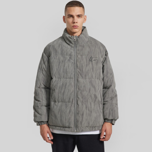 Custom Men's Embroidered Cotton Coat| Custom Winter Loose Warm Cotton Coat| Wholesale Casual Sports Cotton Coat