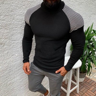 Custom Men's Europe American Sweater | Spring Slim Long Sleeve Sweater | Pullover Turtleneck Sweater